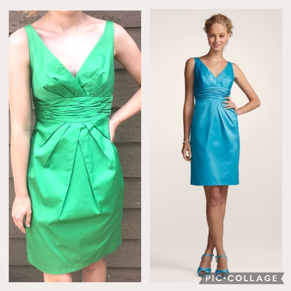 David’s Bridal pleated and ruched dress!